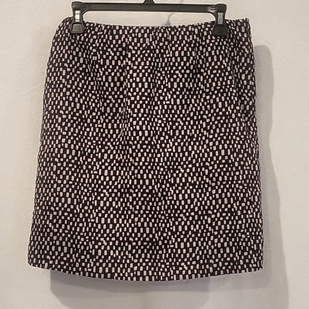 Vince Camuto Wrap skirt zip up Black & Beige size 4 - Picture 5 of 8
